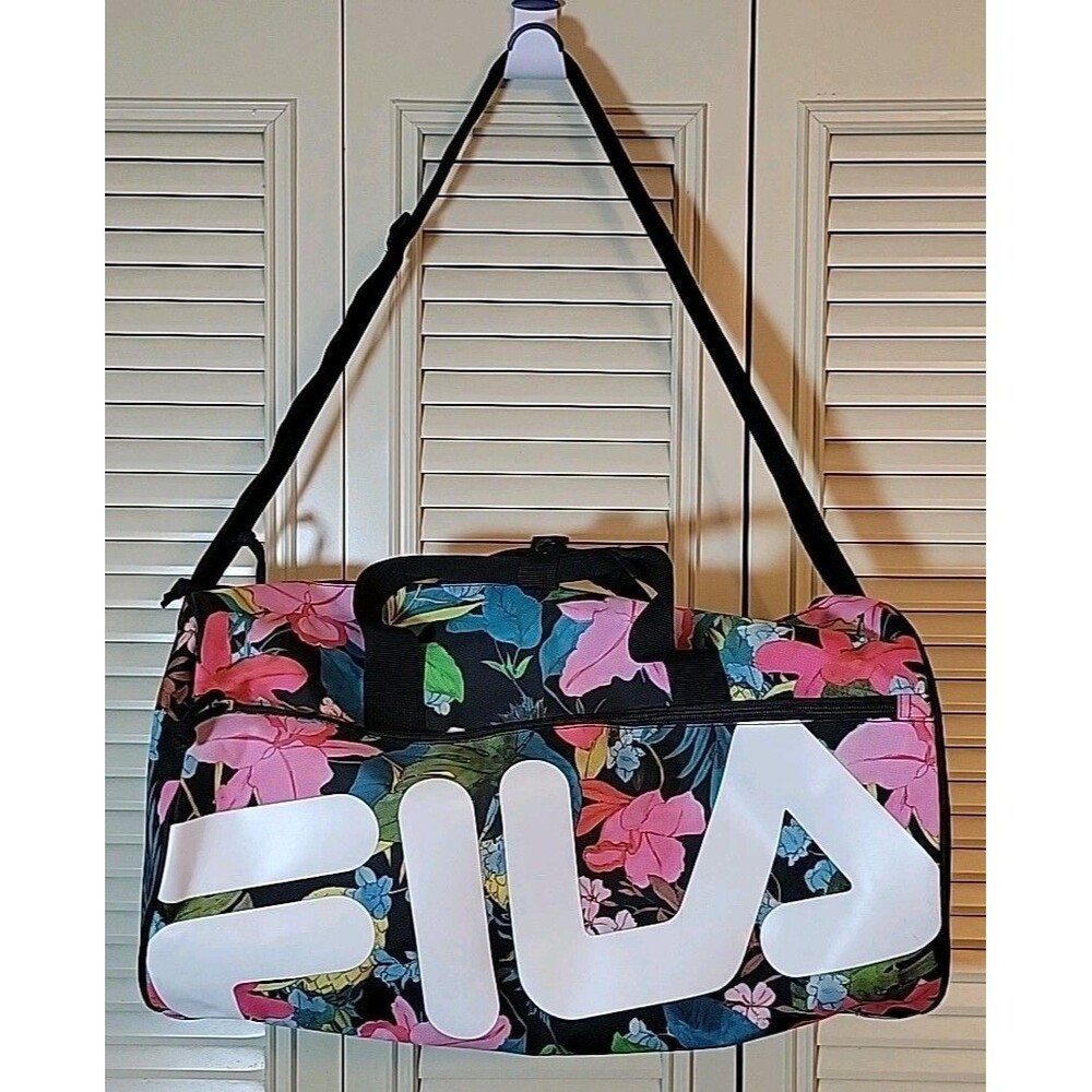 WOMEN'S FILA TROPICAL SPORT DUFFEL BAG ~ GYM BAG ~ WEEKENDER ~ EUC